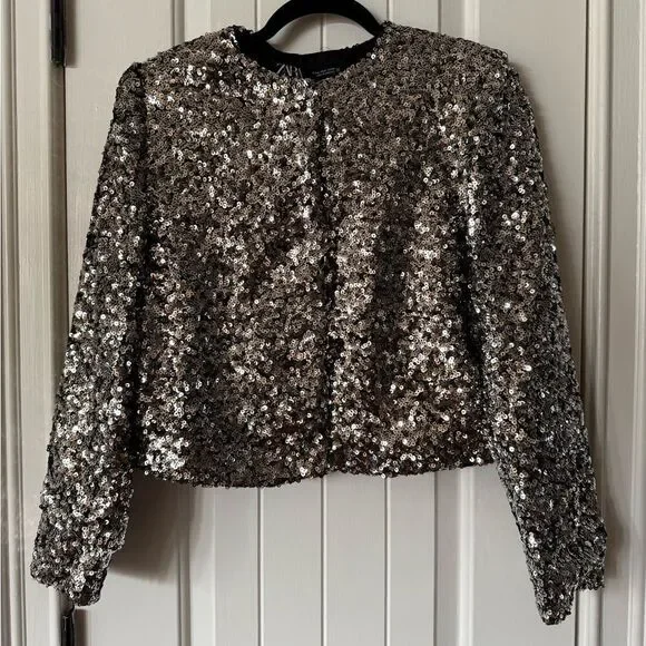 ZARA SEQUINED BLAZER Size M - Picture 4 of 6